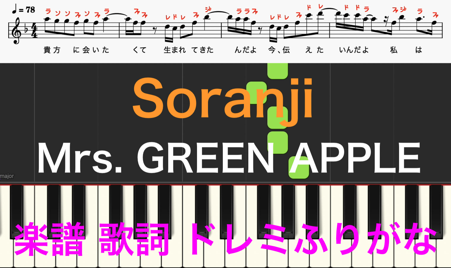 歌詞】Soranji Mrs. GREEN APPLE | オカリナ演奏楽譜と歌詞のサイト